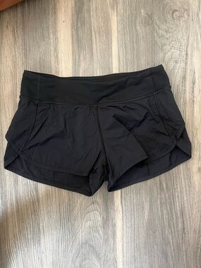 Ivivva by Lululemon Black Youth Girls Size 14 Athletic Shorts w/Wide Waistband
